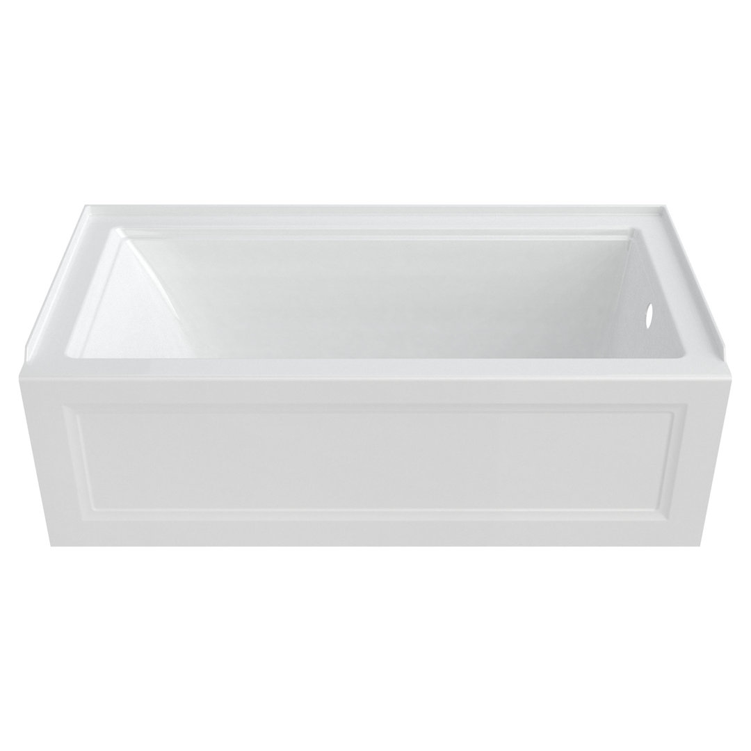 Town Square S 60" x 30" Alcove Soaking Fiberglass Bathtub
